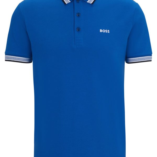 Polo Paddy en piqué de coton avec sous-col logoté – Hugo Boss