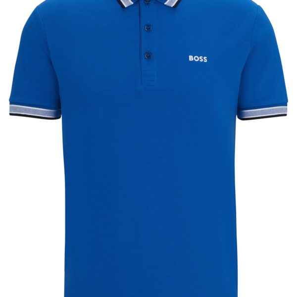 Polo en piqué de coton avec logo contrastant – Hugo Boss