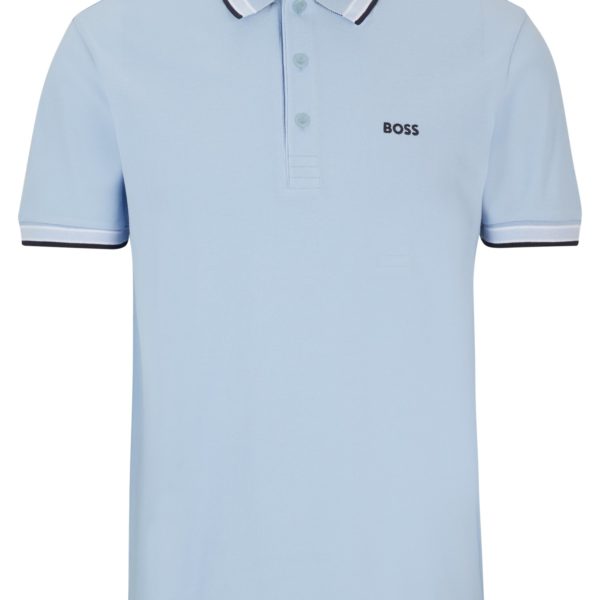 Polo Paddy en piqué de coton avec sous-col logoté – Hugo Boss