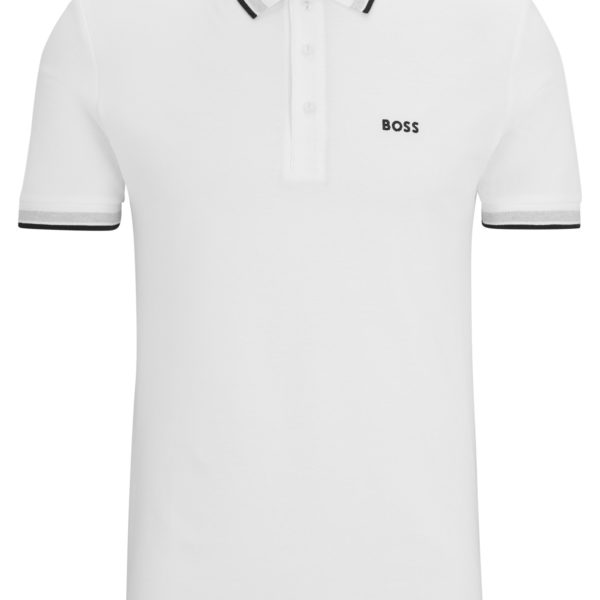 Polo en piqué de coton avec logo contrastant – Hugo Boss
