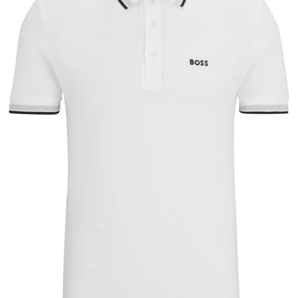 Polo Paddy en piqué de coton avec sous-col logoté – Hugo Boss