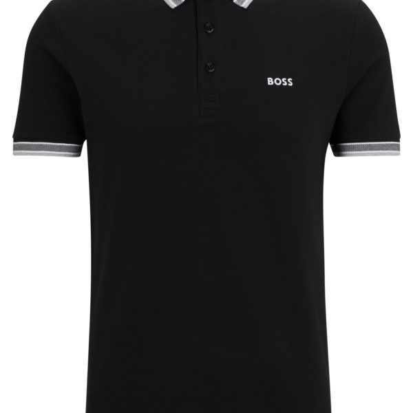 Polo Paddy en piqué de coton avec sous-col logoté – Hugo Boss