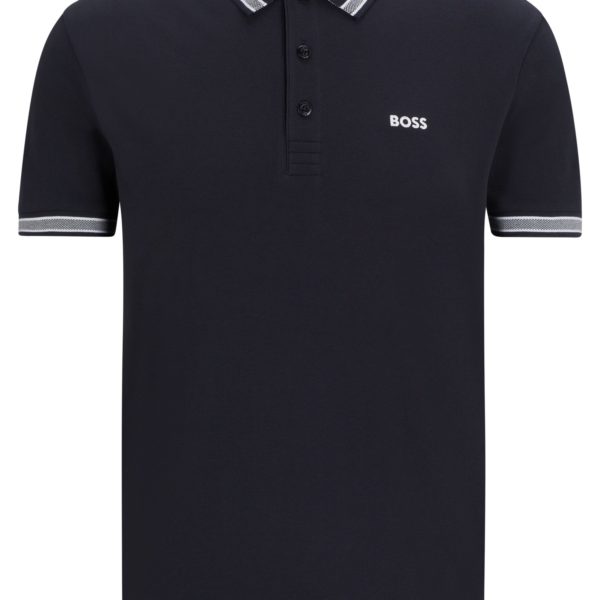 Polo Paddy en piqué de coton avec sous-col logoté – Hugo Boss