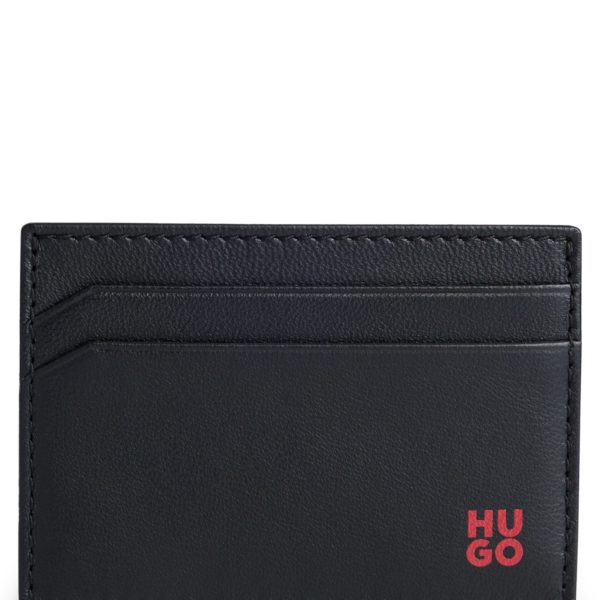 Porte-cartes en cuir nappa avec logo revisité – Hugo Boss
