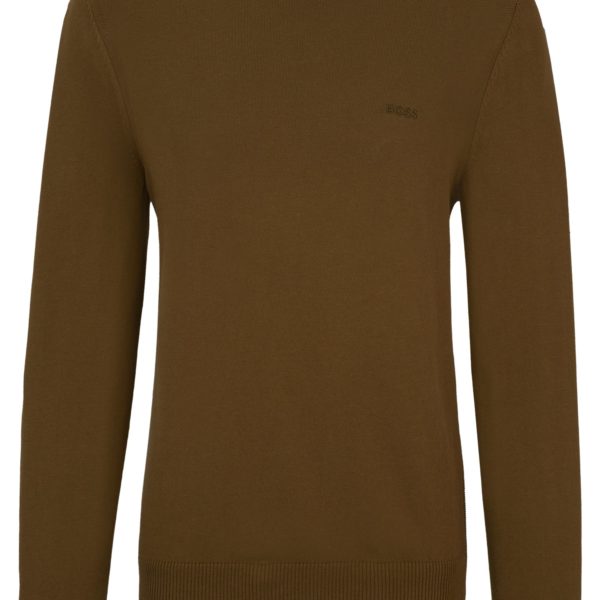 Pull Regular Fit en jersey de coton avec logo brodé – Hugo Boss