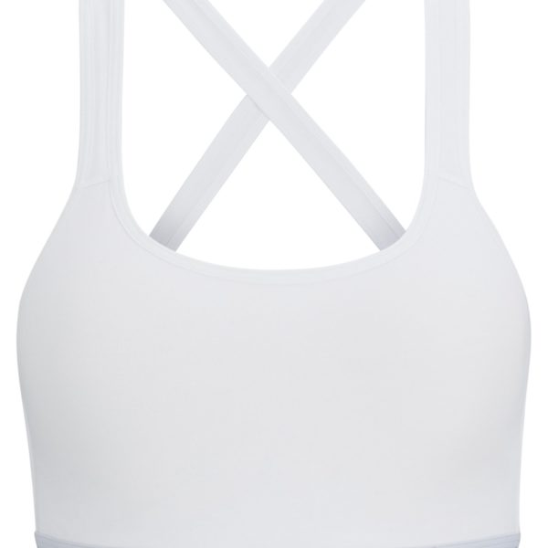 Hugo Boss Brassière en coton stretch avec bretelles croisées au dos et bandeau logoté
