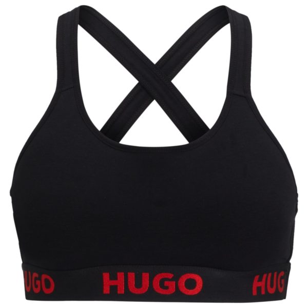Soutien-gorge de sport en coton stretch à logos – Hugo Boss
