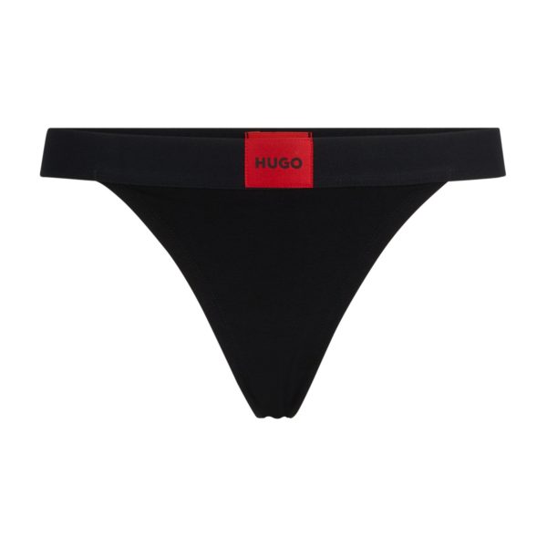 String en coton stretch avec étiquette logotée rouge – Hugo Boss