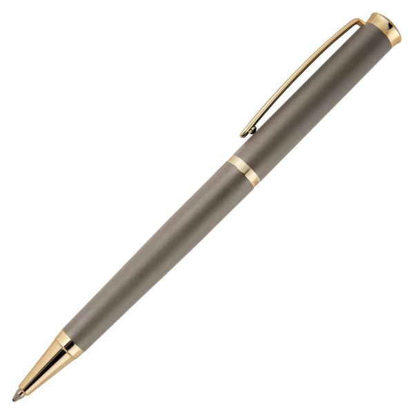 Stylo-bille taupe avec finitions dorées – Hugo Boss