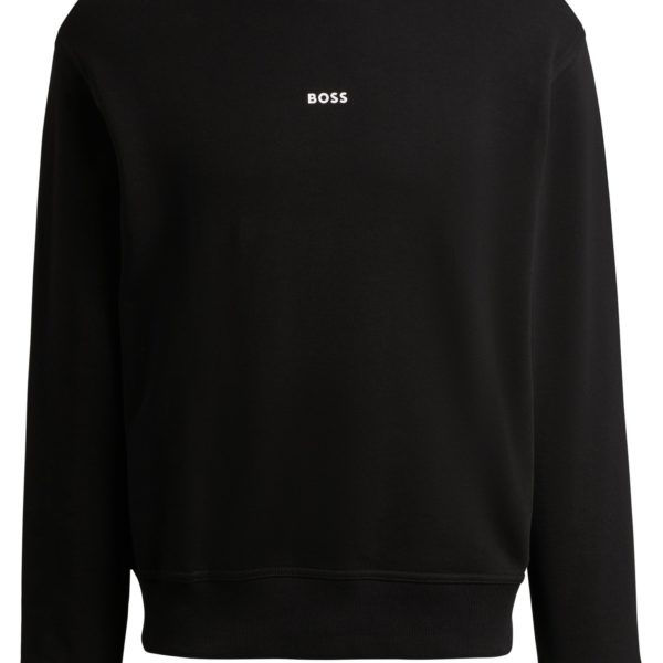 Sweat Relaxed en molleton de coton avec logo contrastant – Hugo Boss
