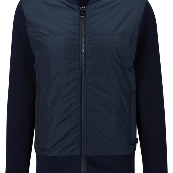 Sweat hybride zippé en molleton de coton – Hugo Boss