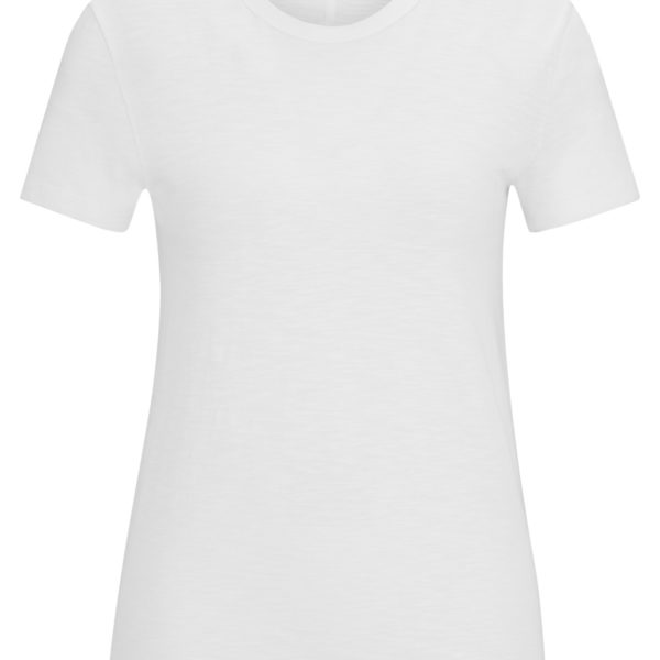 T-shirt en coton flammé à encolure dégagée – Hugo Boss