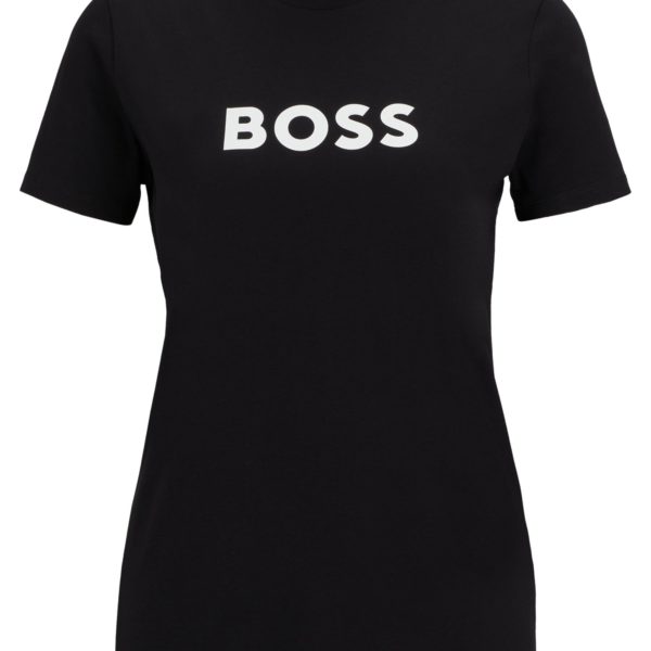 T-shirt en jersey de coton à logo contrastant – Hugo Boss