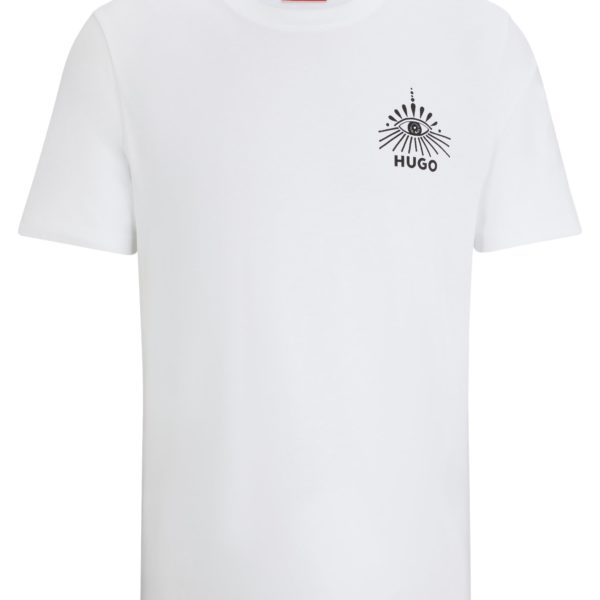 T-shirt Regular Fit en jersey de coton avec motif artistique saisonnier – Hugo Boss