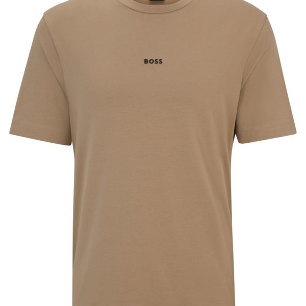 T-shirt Relaxed Fit en coton stretch, à logo imprimé – Hugo Boss