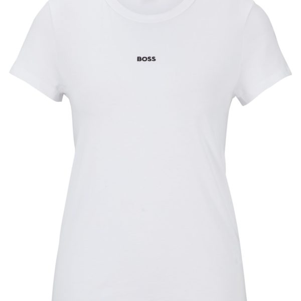 T-shirt Slim Fit en coton biologique avec logo contrastant – Hugo Boss