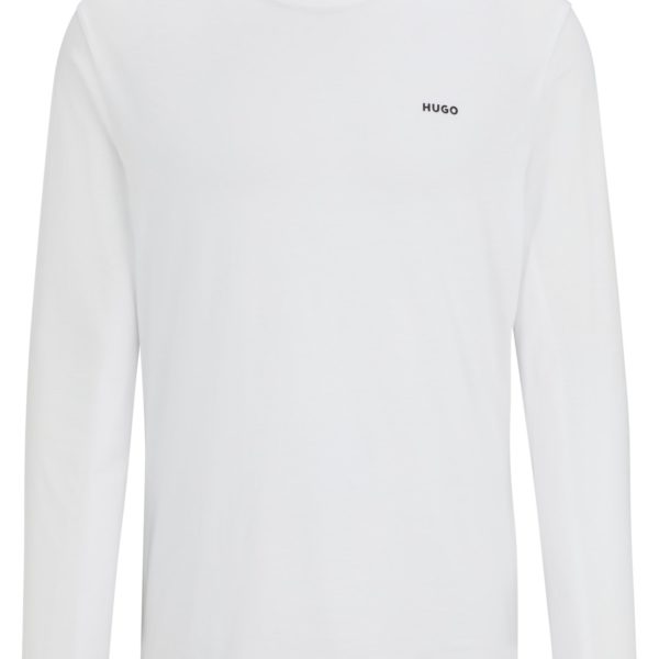 T-shirt à manches longues en jersey de coton à logo imprimé – Hugo Boss