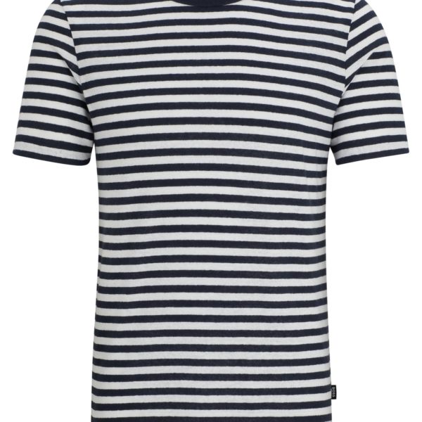 T-shirt en coton et lin à rayures horizontales – Hugo Boss