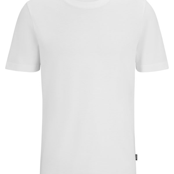 T-shirt en coton mélangé à la structure jacquard effet bulle – Hugo Boss