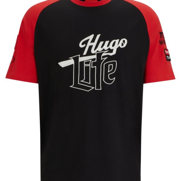 T-shirt en jersey de coton à logo artistique – Hugo Boss