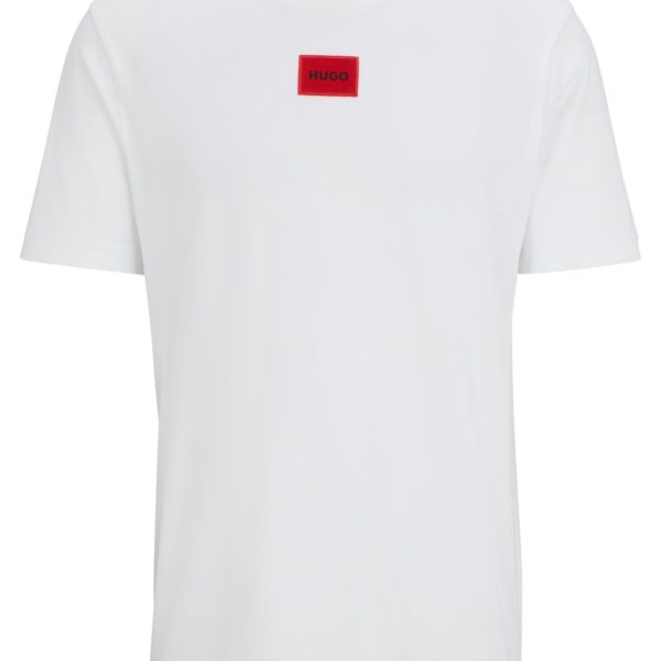 T-shirt en jersey de coton avec étiquette logo – Hugo Boss
