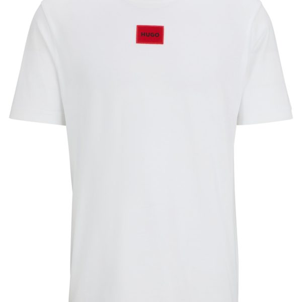 T-shirt en jersey de coton avec étiquette logotée – Hugo Boss