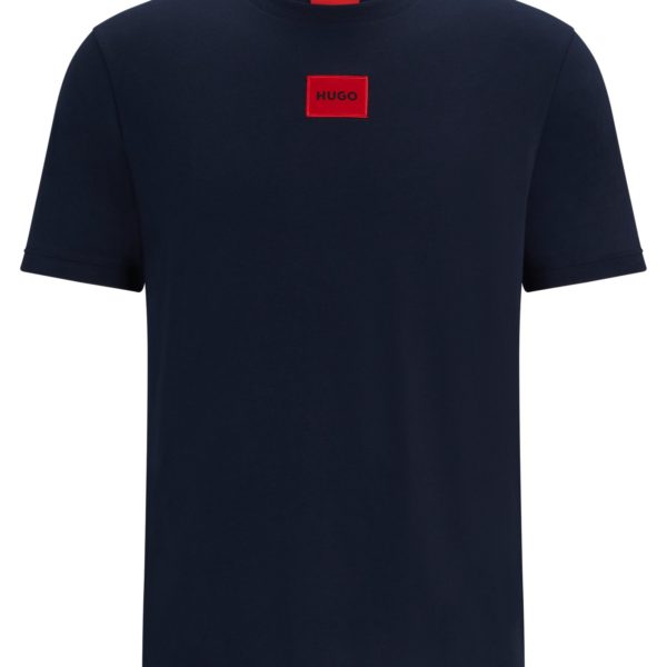 T-shirt en jersey de coton avec étiquette logo – Hugo Boss