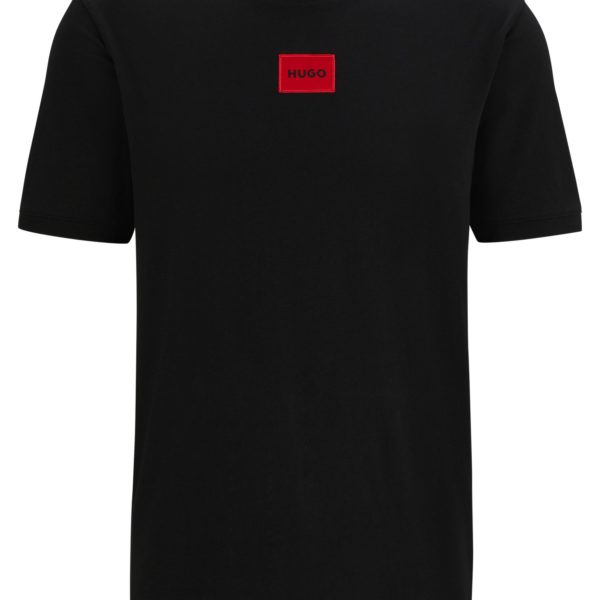 T-shirt en jersey de coton avec étiquette logotée – Hugo Boss