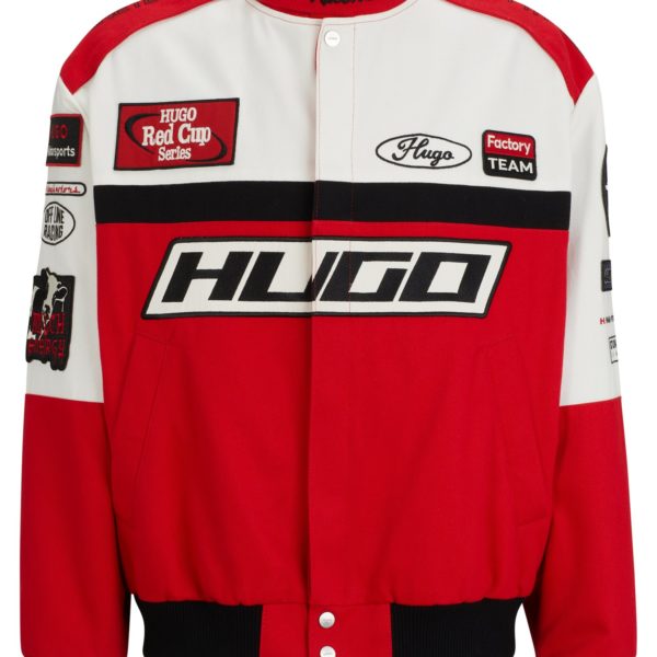 Veste Regular Fit color block avec badges inspirés de la course automobile – Hugo Boss