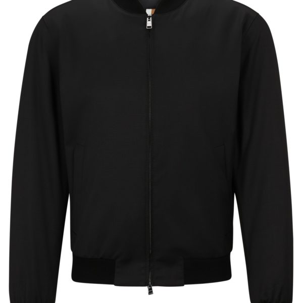 Veste zippée en sergé de laine vierge – Hugo Boss
