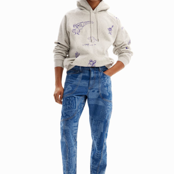 Jean carotte imprimé laser Desigual