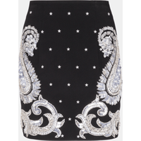 Jupe brodée Paisley et étoiles – Balmain