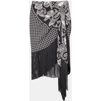 Jupe foulard en soie frangée – Balmain