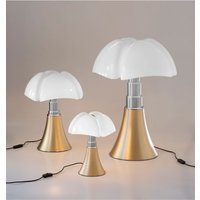 Lampe de table grand modèle Pipistrello laiton satiné H66 à 86 cm – Martinelli Luce