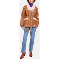 Manteau droit à ceinture ajustable – Maje