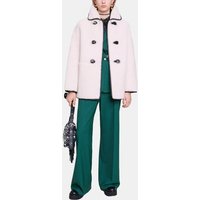 Manteau droit court effet peau lainée – Maje