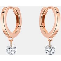 Mini Créoles 360° – 2 diamants – poids total 0,14ct approx. – or 18kt – La Brune & La Blonde