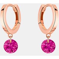 Mini Créoles Confetti – Rubis – poids total 0,60ct approx. or 18kt – La Brune & La Blonde