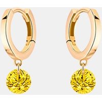 Mini Créoles Confetti – Saphir Jaune – poids total 0,60ct approx. or 18kt – La Brune & La Blonde