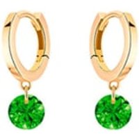 Mini Créoles Confetti – Tsavorite – poids total 0,50ct approx. or 18kt – La Brune & La Blonde