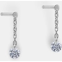 Mini Pendants d&rsquo;oreilles 360° – 2 diamants – poids total 0,14ct approx. – or 18kt – La Brune & La Blonde