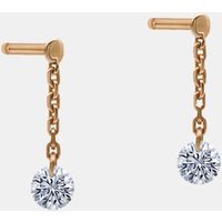 Mini Pendants d’oreilles 360° – 2 diamants – poids total 0,20ct approx. – or 18kt – La Brune & La Blonde