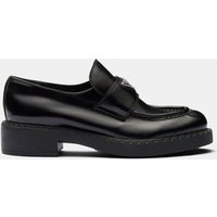 Mocassins Chocolate en cuir brossé – Prada
