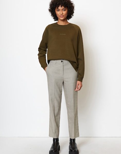Pantalon cigarette pied-de-poule de coupe Slim Fit - Marc O'Polo