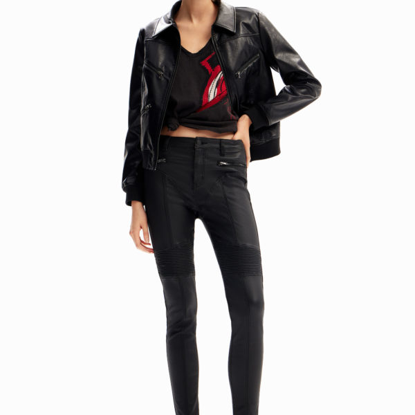 Pantalon slim effet cuir – Desigual