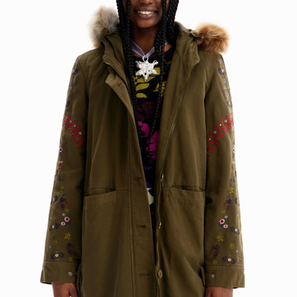 Parka capuche broderies – Desigual