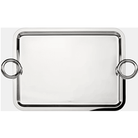 Plateau rectangulaire à anses en métal argenté – 43 x 31 cm – VERTIGO – Christofle