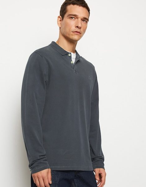Polo en maille piquée de coupe Regular Fit à manches longues - Marc O'Polo