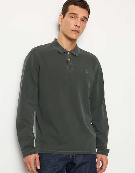 Polo en maille piquée de coupe Regular Fit à manches longues - Marc O'Polo