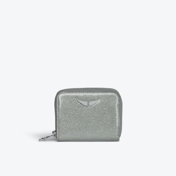 Porte-Monnaie Mini Zv Infinity Patent Silver – Femme – Zadig & Voltaire
